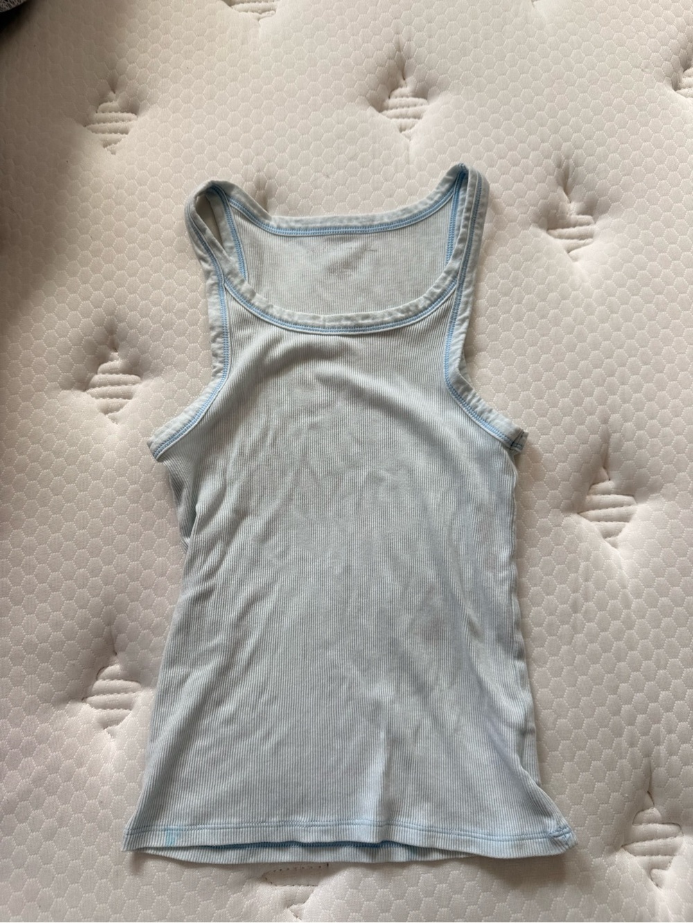 40. American Eagle Outfitters Light Blue Ribbed Tank Top